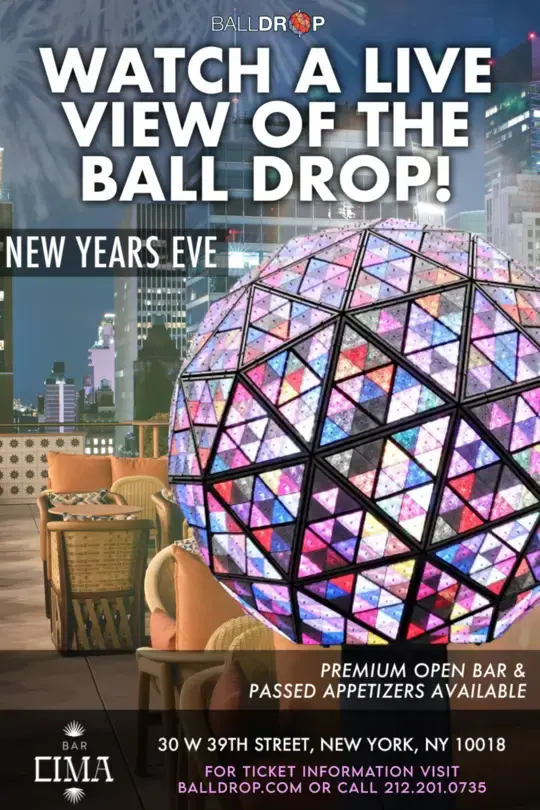 New Years Eve at Bar Cima Rooftop NYC | NYC New Years Eve 2026