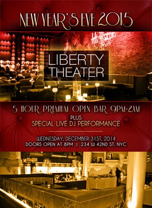 New Years Eve at Liberty Theater NYC | NYC New Years Eve 2024